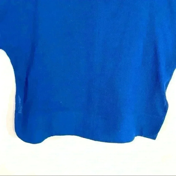 Tibi Royal Blue Cold Shoulder Cut Out Wool Blouse - Picture 11 of 15